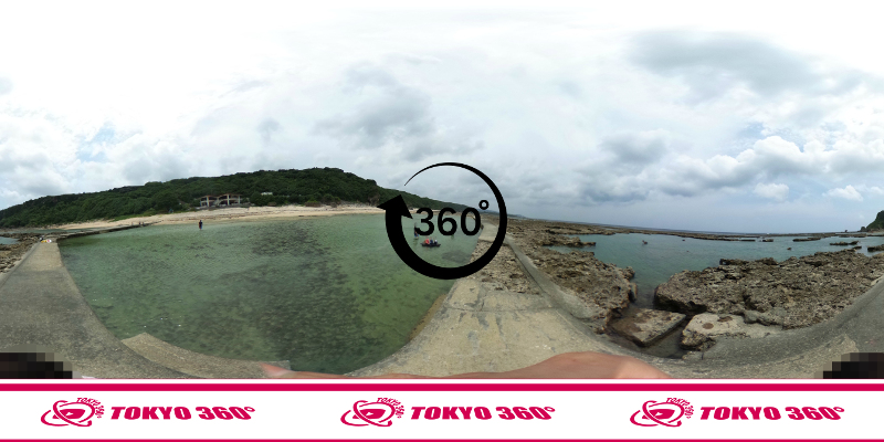 玻名城ビーチ360度写真-CLICKでSTART