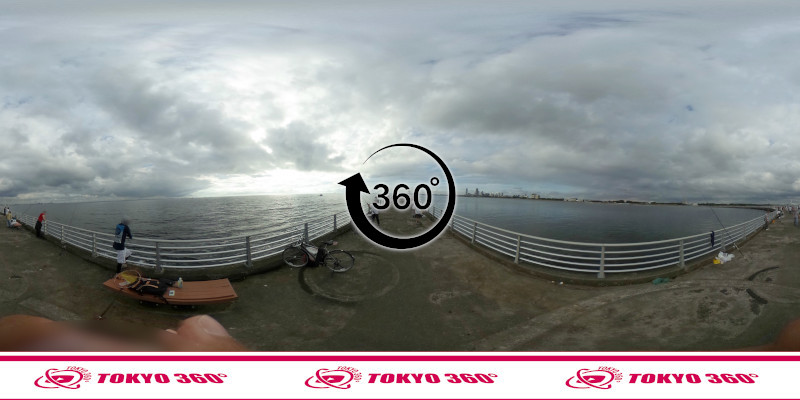 検見川浜突堤-釣り場の様子-360度写真