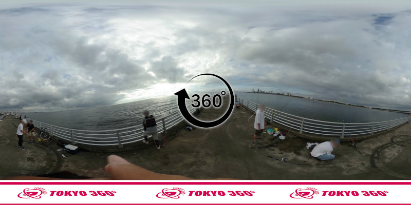 検見川浜突堤-常夜灯なし-360度写真
