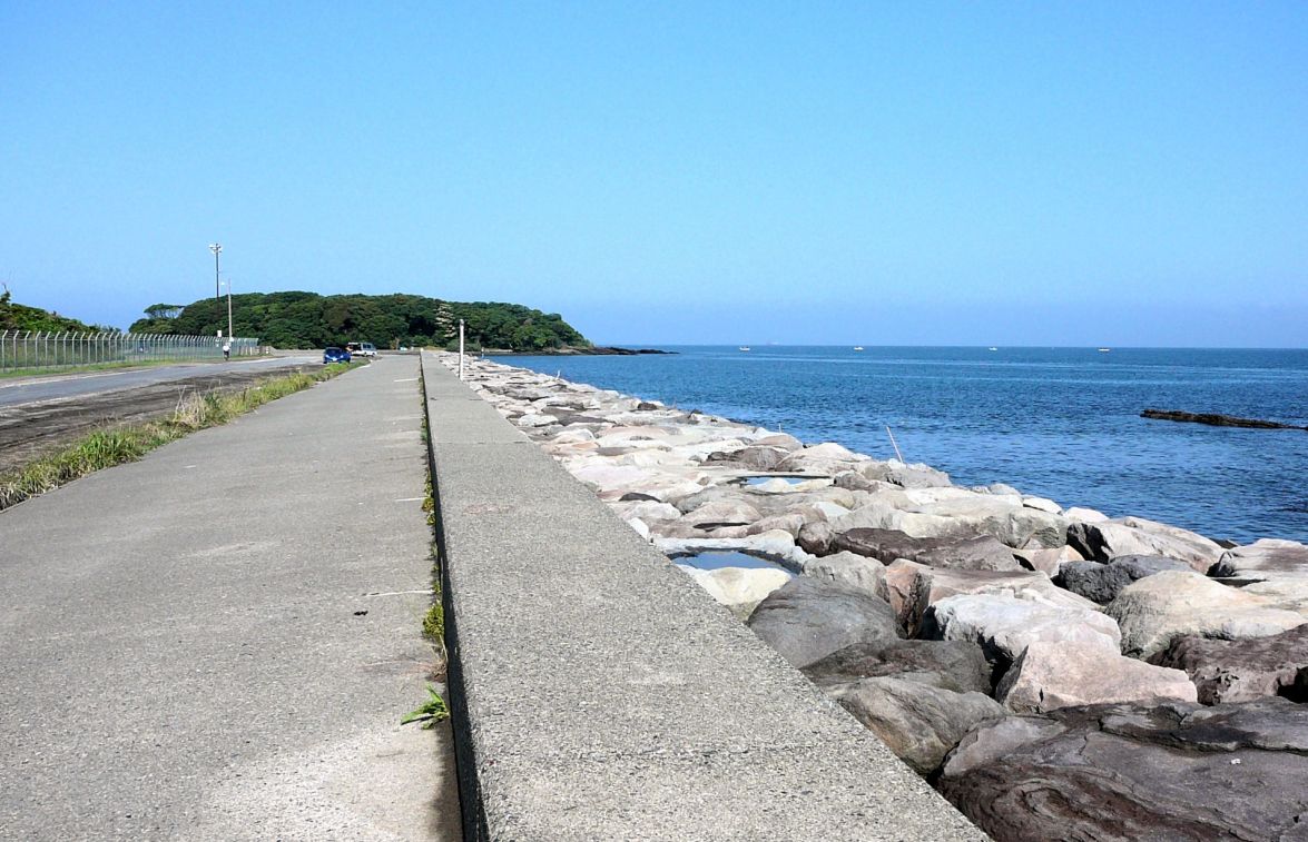 沖ノ島護岸の風景