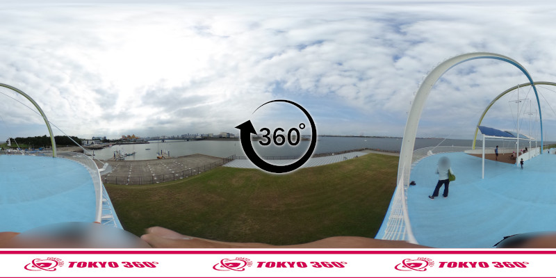 若洲海浜公園サイクリングロード-360度写真-22