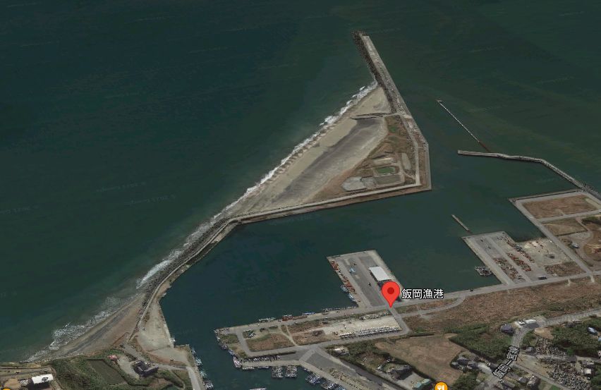 飯岡漁港-刑部岬から伸びる大堤防