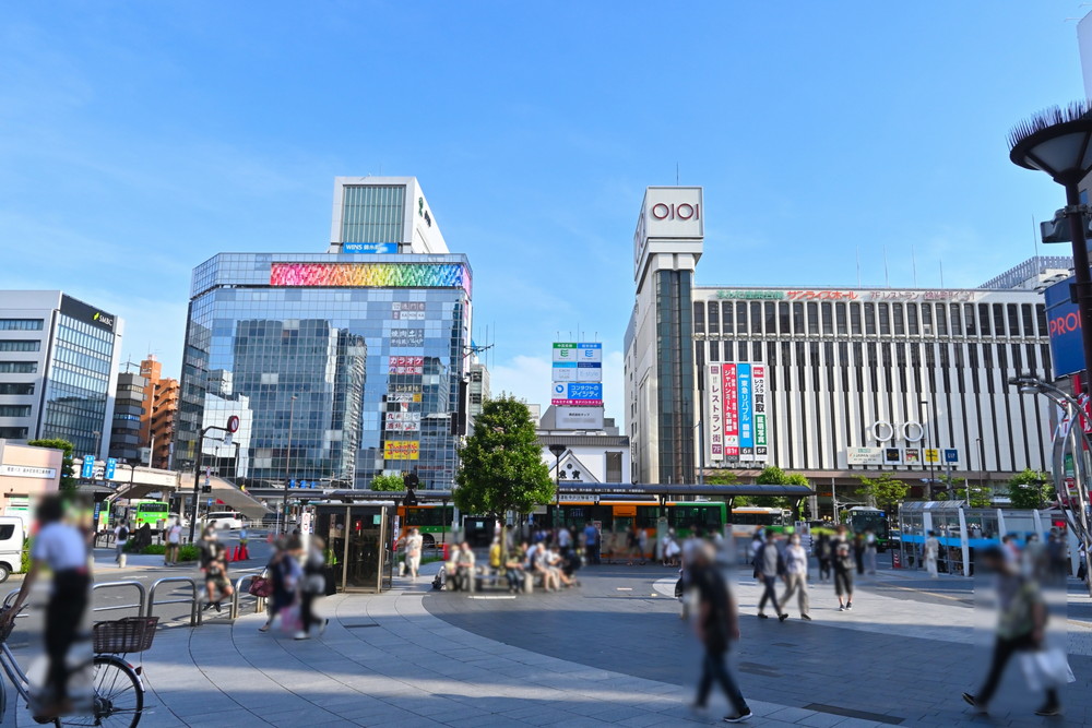 錦糸町の駅前の風景