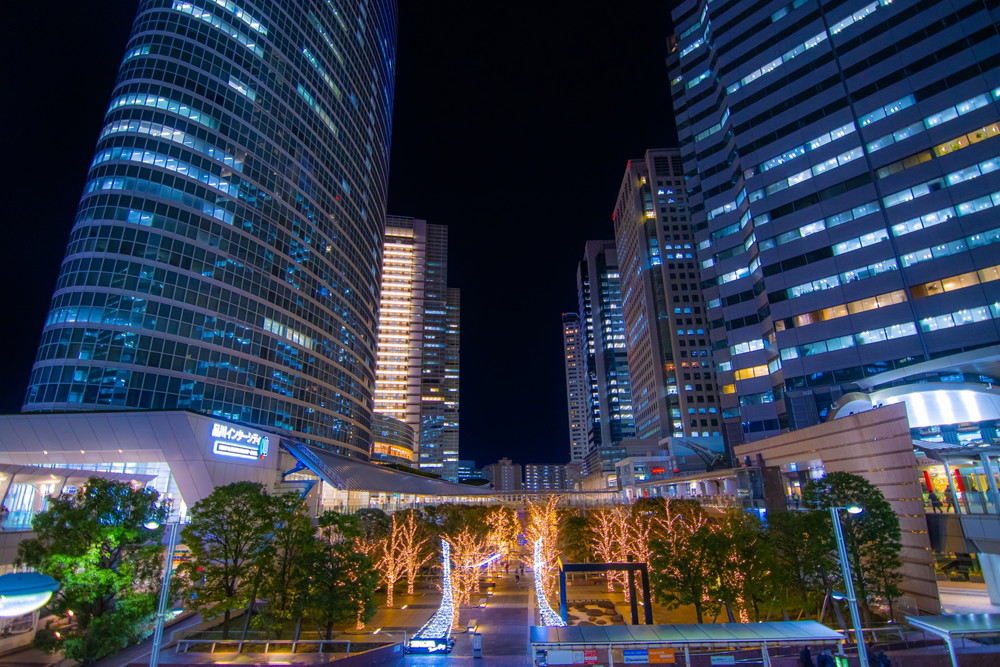 品川駅前の夜景