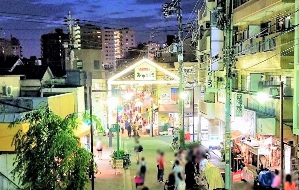 夜の谷中銀座